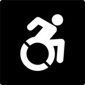 ACCUFORM NMC WHEELCHAIR SYMBOL ADA BRAILLE TACTILE SIGN